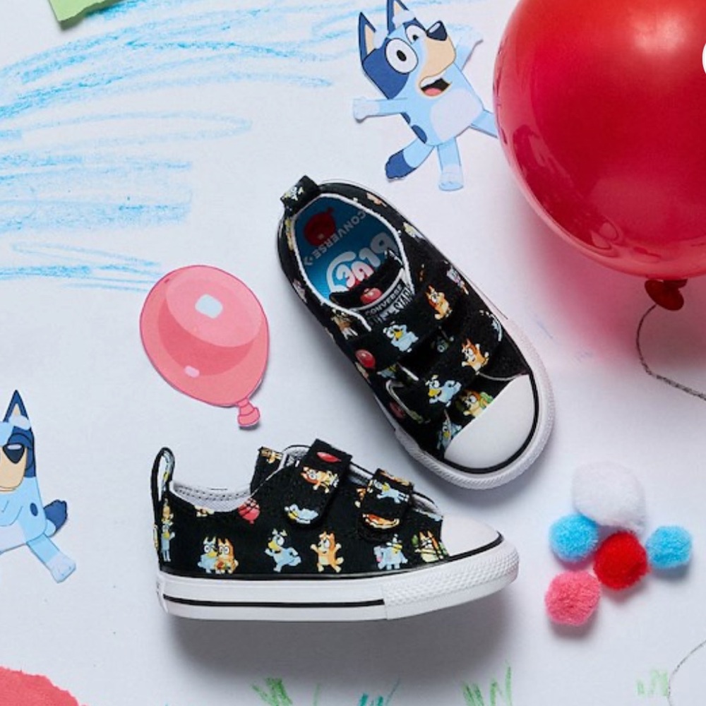 Converse Kids Black Cartoon Sneakers